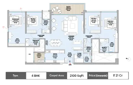 4 BHK 2100