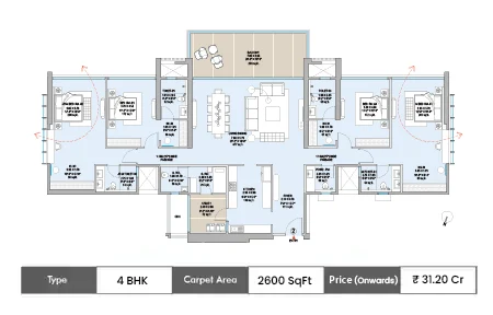 4 BHK 2600